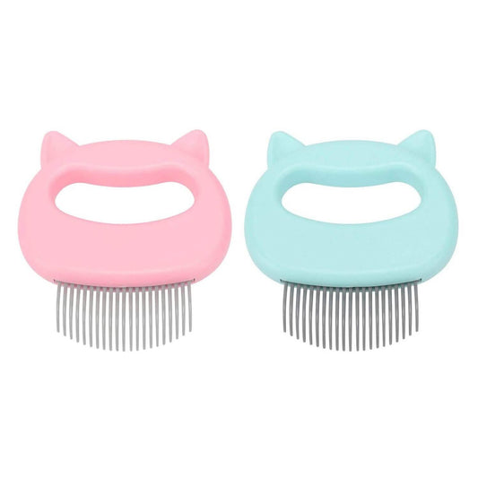 2-Pack: Pet Hair Removal And Massaging Shell Comb Brush For Grooming And Shedding